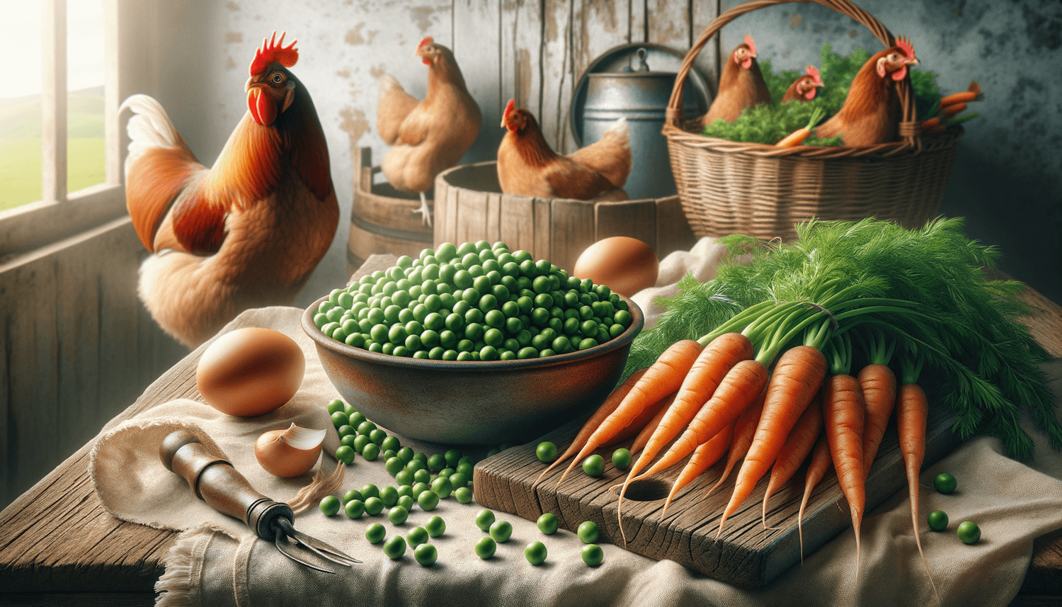 Can Chickens Eat Peas and Carrots?