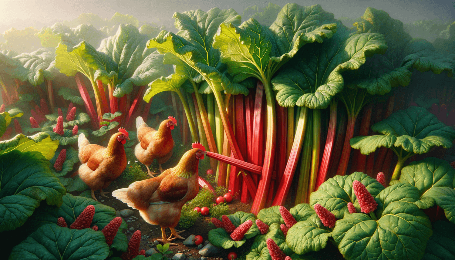 Can Chickens Eat Raw Rhubarb?