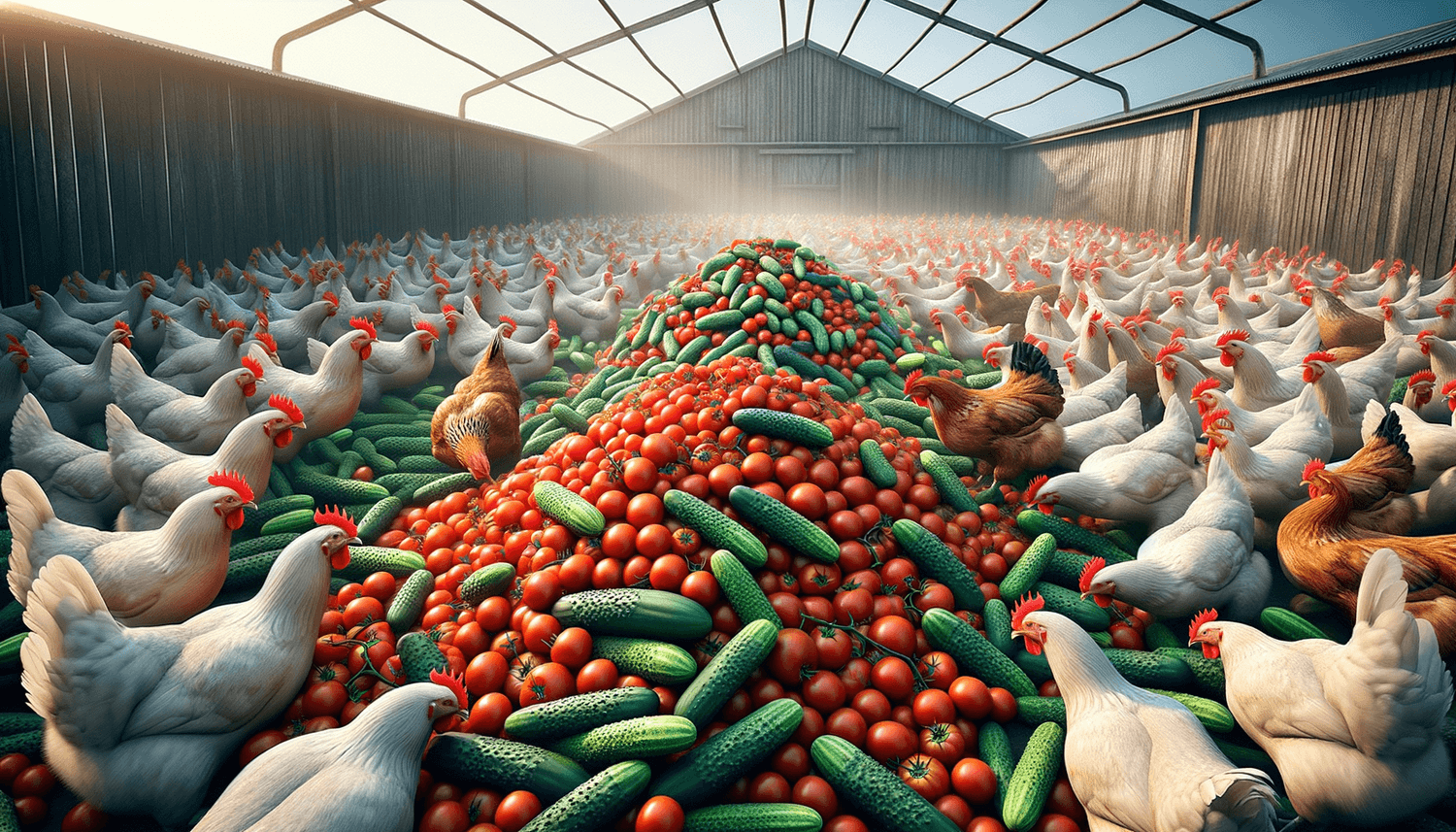 Can Chickens Eat Tomatoes and Cucumbers?