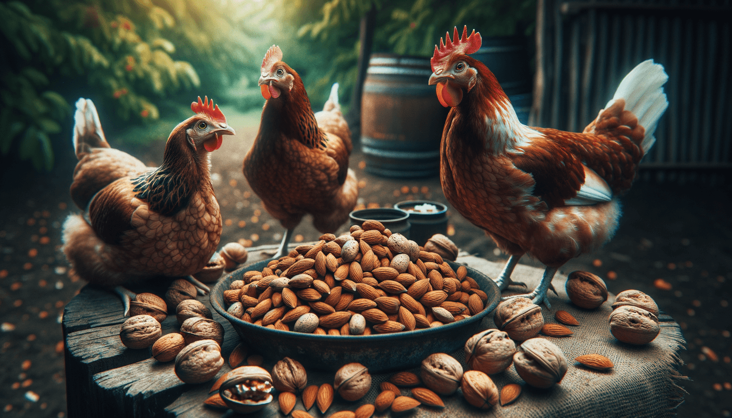 Can Chickens Eat Walnuts and Almonds?