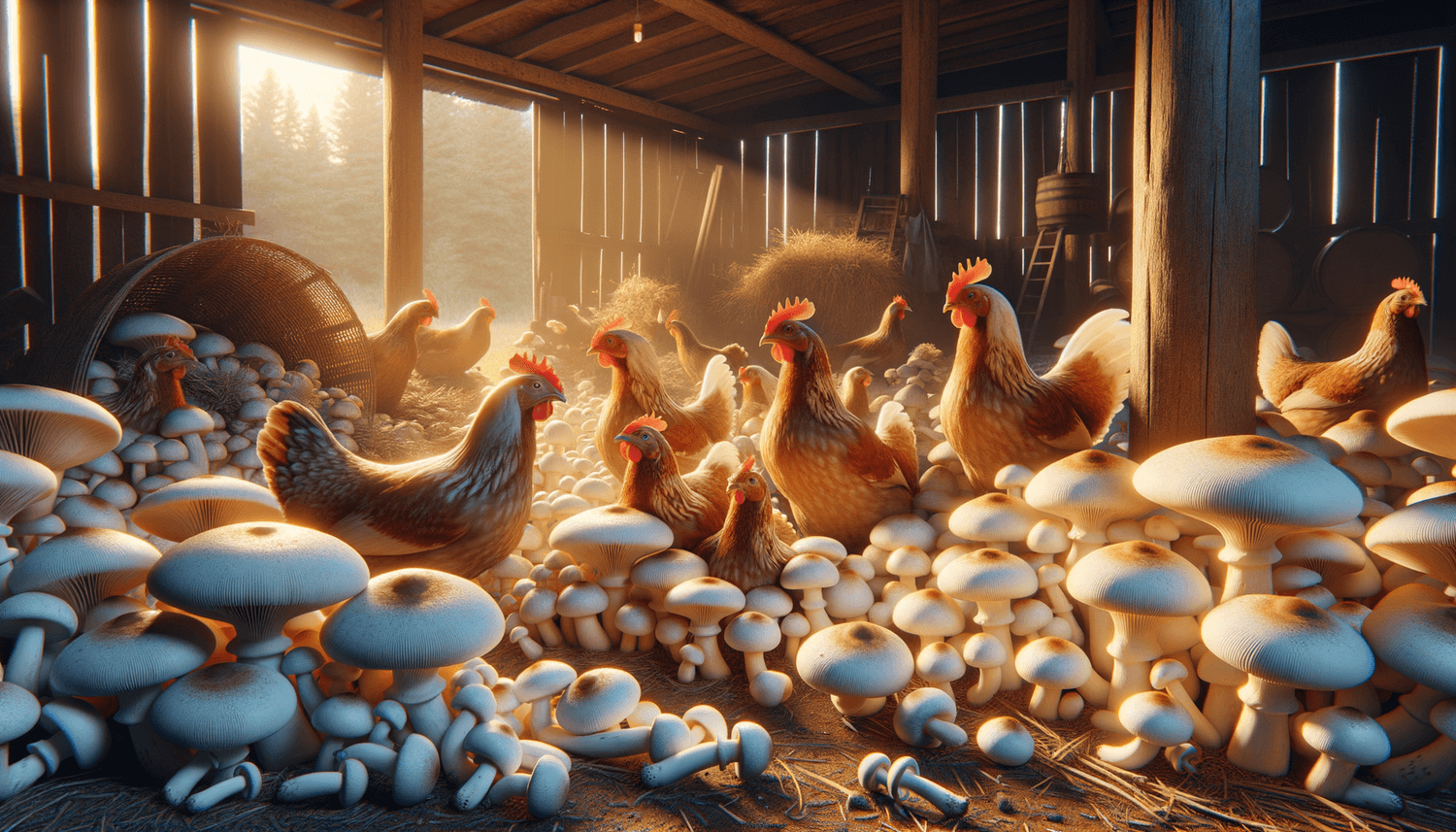 Can Chickens Eat White Mushrooms?